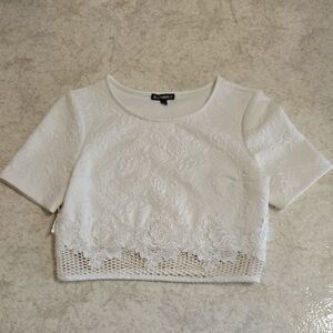 Express White Crop Top